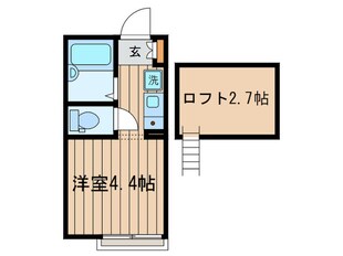 ポンデロッサ小田弐番館の物件間取画像